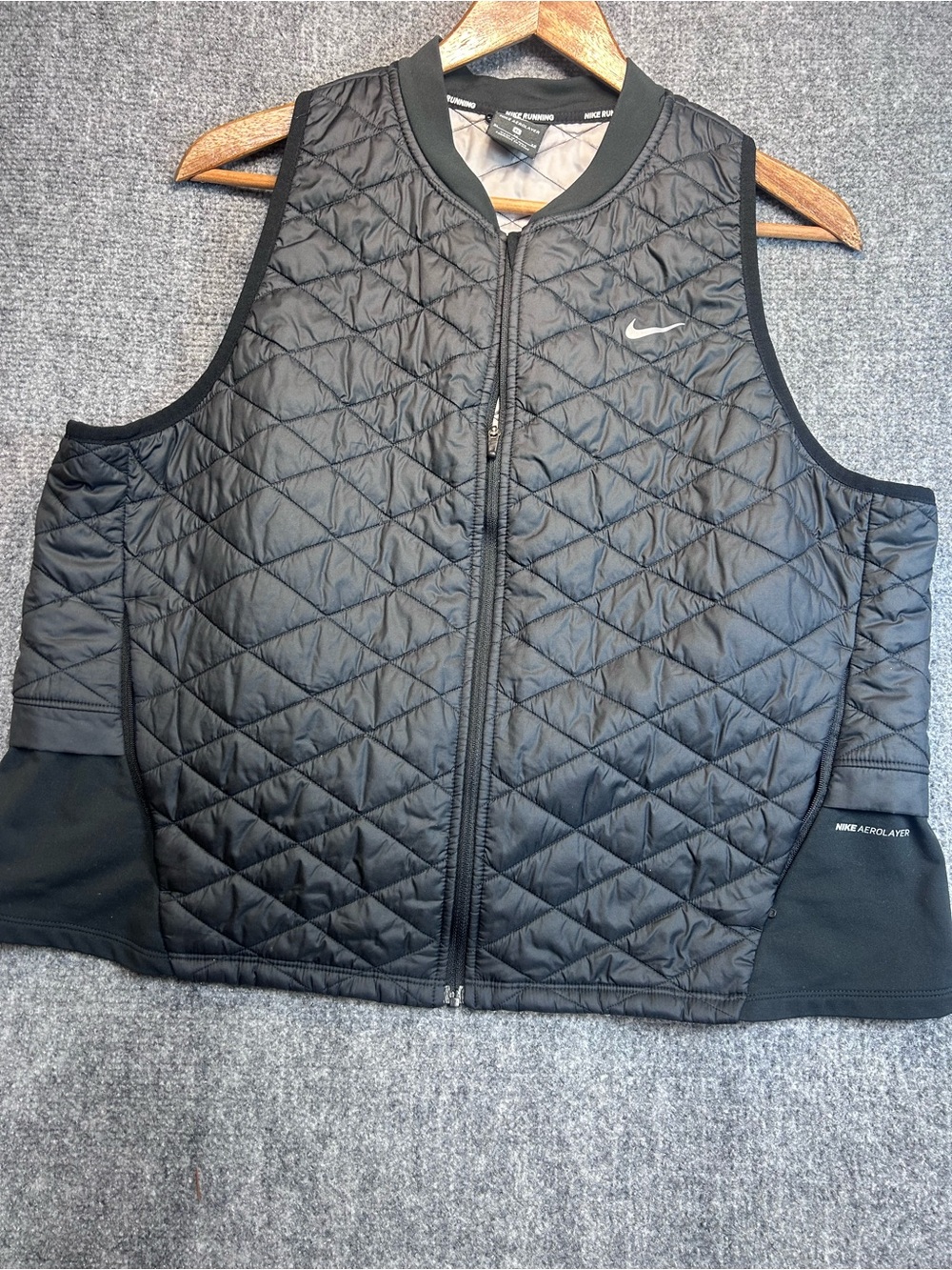 Nike Black Quilted Sleeveless Puffer Vest